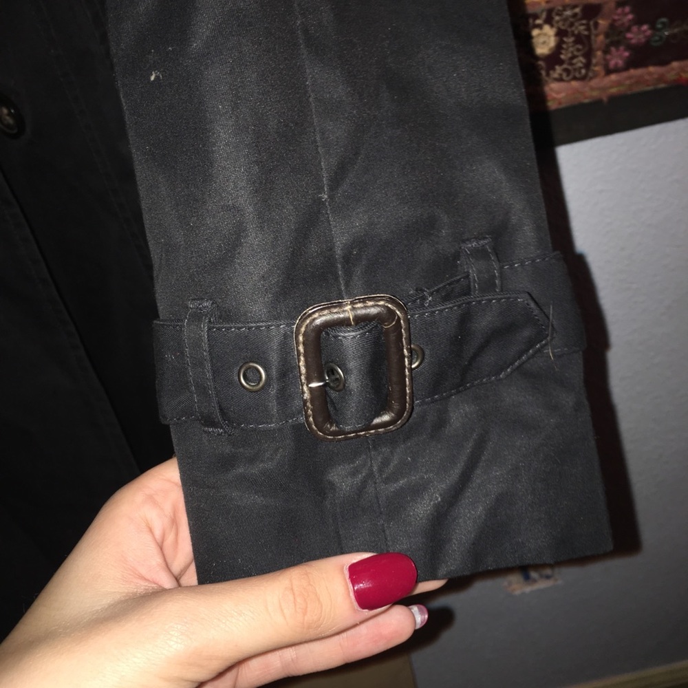 Black Waterproof Banana Republic Pea Coat - Picture 3 of 5